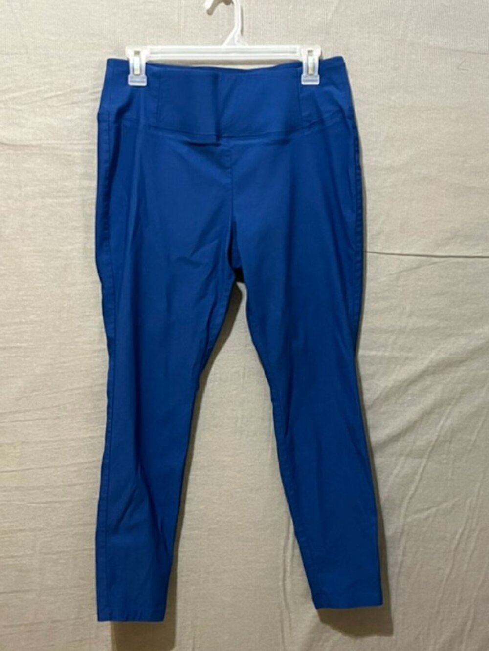 Worthington Women Skinny Pant Blue Tummy Control Stretch Pull On Petite 10P
